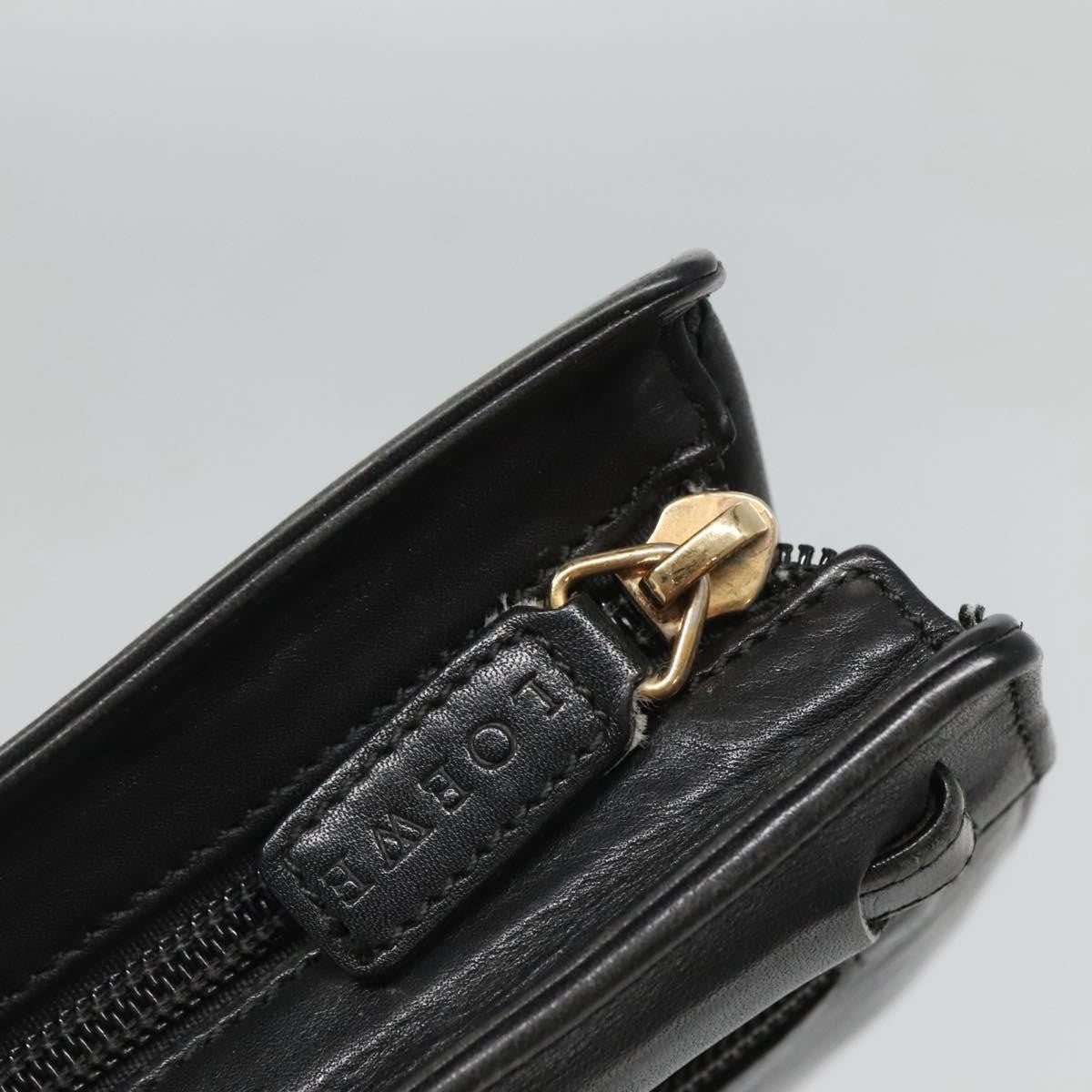 Loewe Anagram Clutch Bag Leather, BLACK, LEATHER, Clutche & pouche