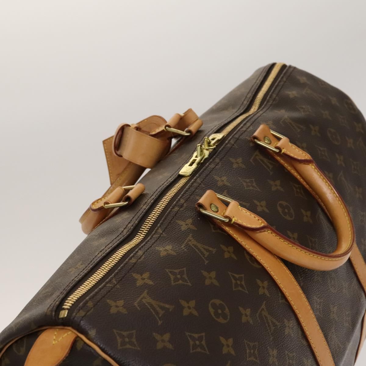 Louis Vuitton Keepall Bag Monogram Canvas, BROWN, CANVAS, Travel bag