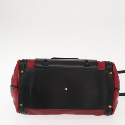 Chloe Alice Satchel Leather, RED, LEATHER, Handbag