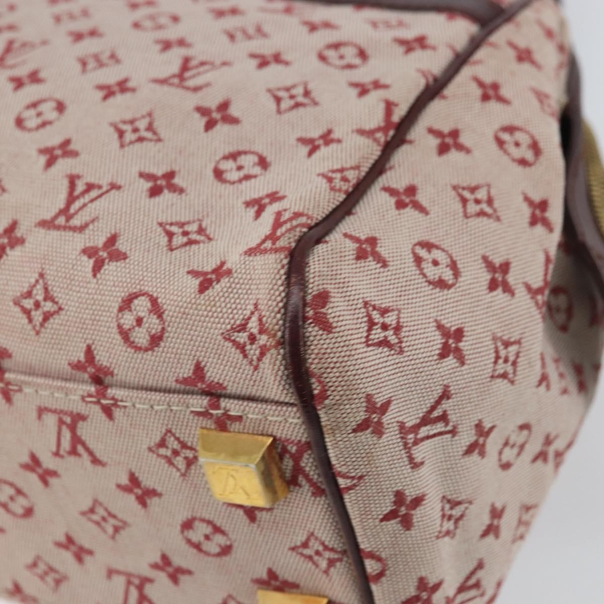 Louis Vuitton Josephine Handbag Mini Lin, RED, CANVAS, Handbag