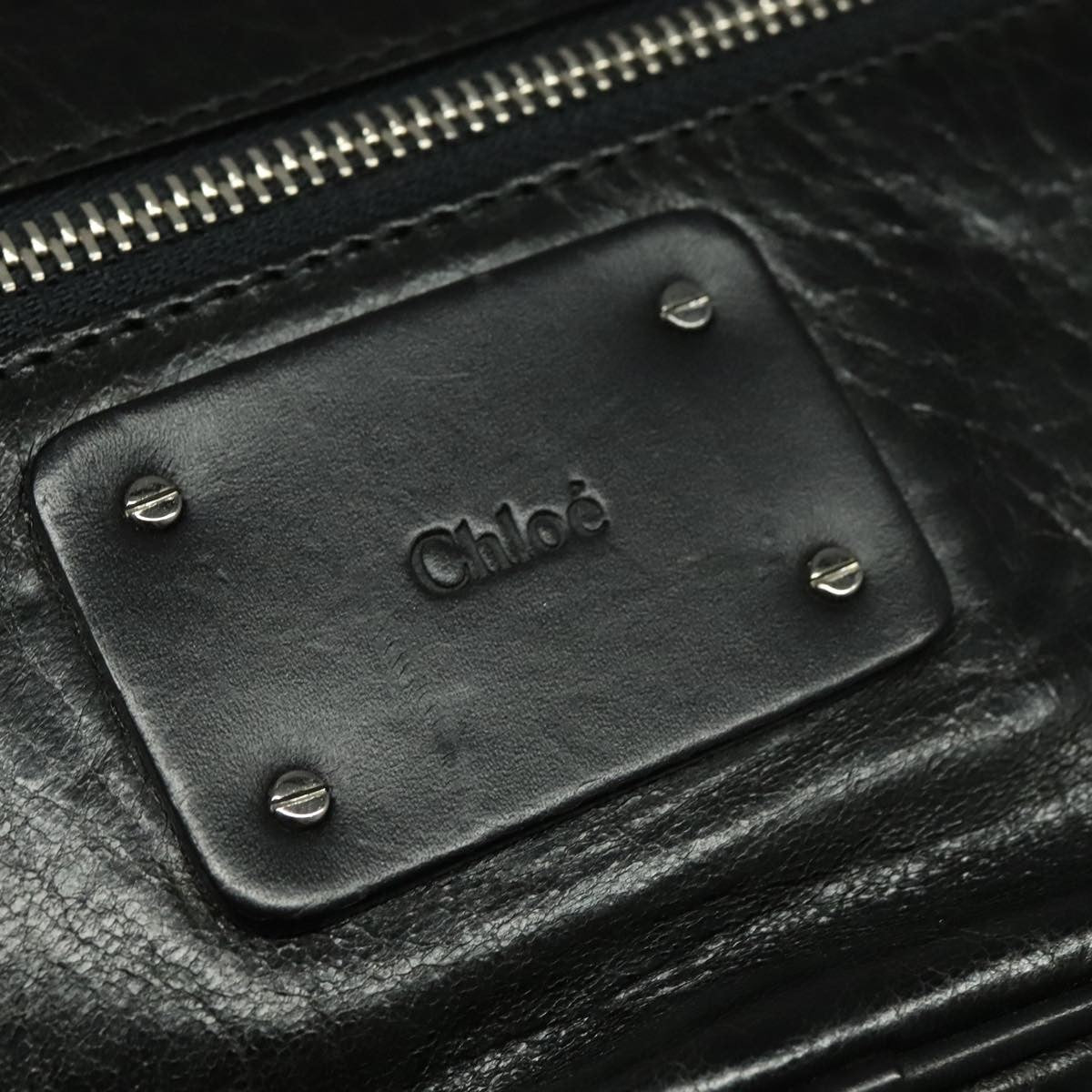 Chloe Paddington Body Leather, BLACK, LEATHER, Shoulder bag