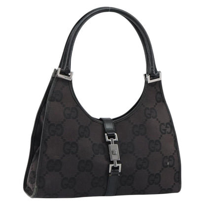 Gucci Vintage Jackie Handbag Canvas, BLACK, CANVAS, Handbag