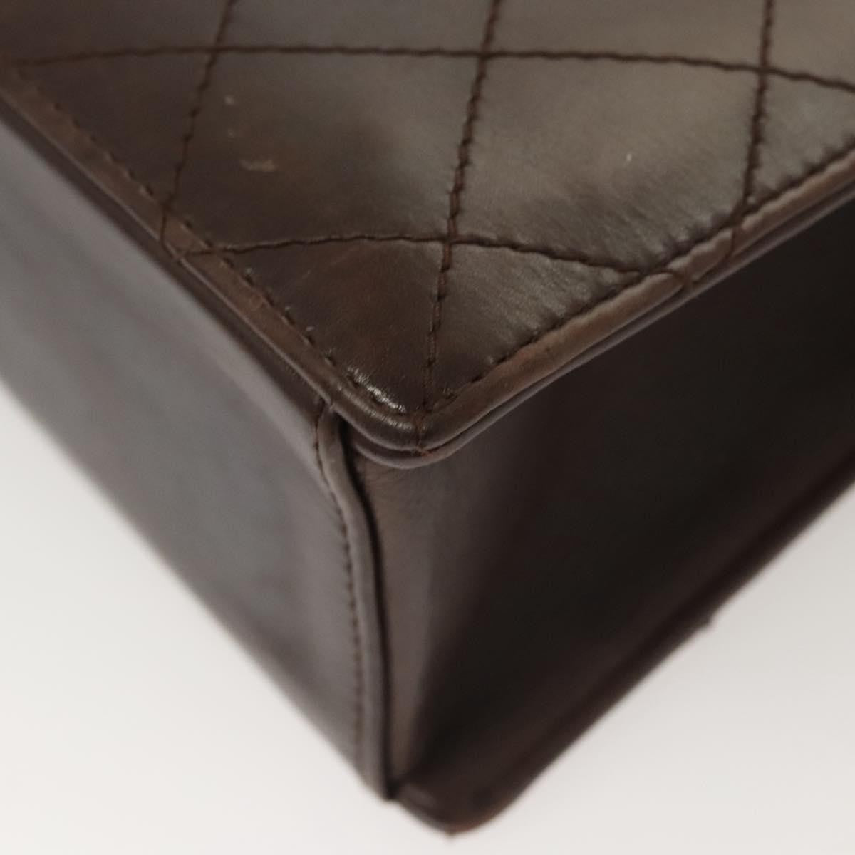 Chanel CC Flap Tote Quilted Calfskin, BROWN, LEATHER, Tote bag