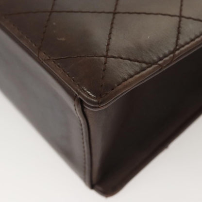 Chanel CC Flap Tote Quilted Calfskin, BROWN, LEATHER, Tote bag