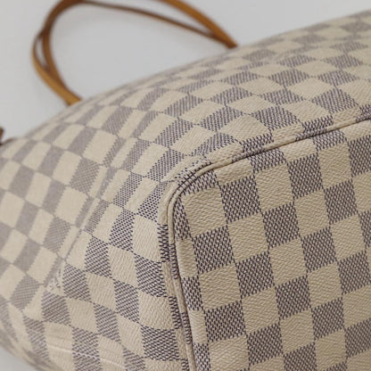 Louis Vuitton Neverfull Tote Damier azur, WHITE, CANVAS, Tote bag