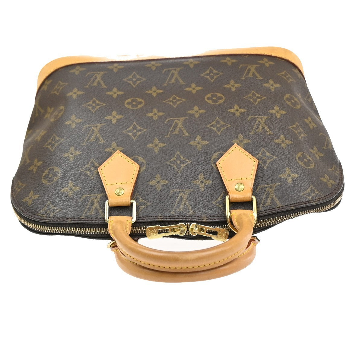 Louis Vuitton Alma Handbag Monogram Canvas, Brown, Canvas, Handbag