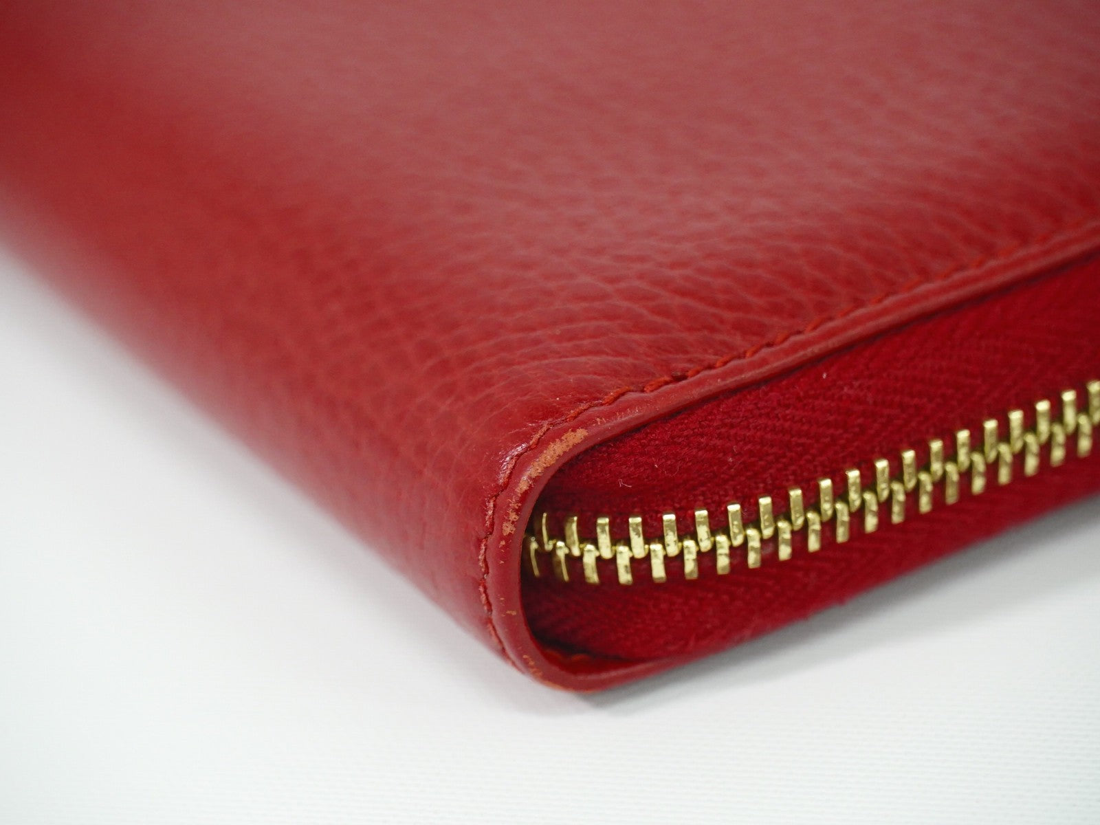 Gucci GG Marmont Zip Around Wallet Leather, RED, LEATHER, Wallets