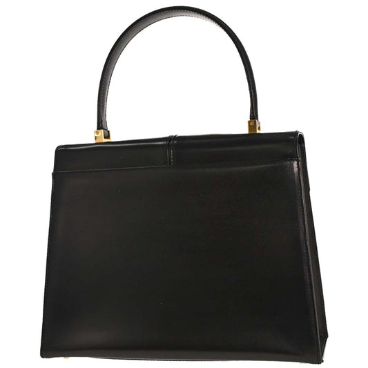 Saint Laurent Vintage Handbag Leather, BLACK, LEATHER, Handbag