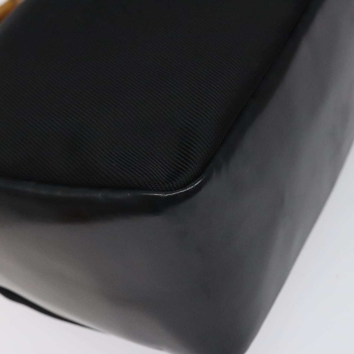 Gucci Bamboo Top Handle Tote Nylon, BLACK, NYLON, Tote bag