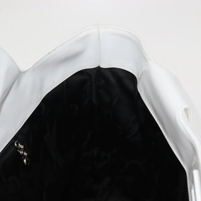 Salvatore Ferragamo Gancini Tote Patent leather, WHITE, PATENT_LEATHER, Tote bag