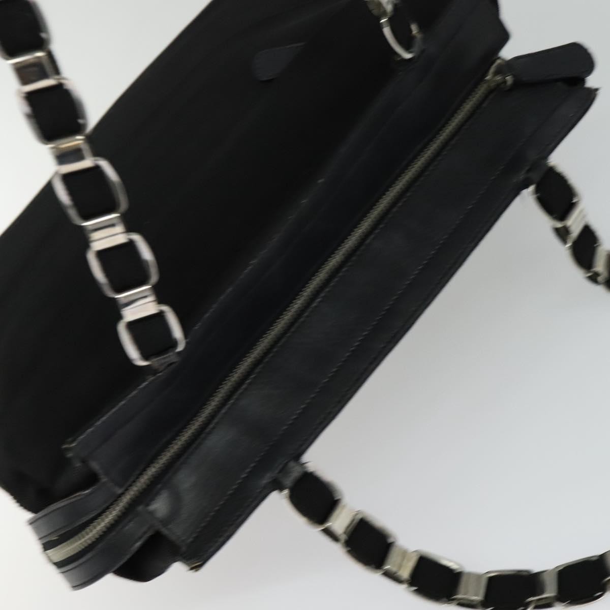 Salvatore Ferragamo Vala Shoulder Bag Canvas, BLACK, CANVAS, Shoulder bag