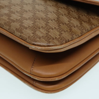 Celine Macadam Shoulder Bag PVC Leather, BEIGE, CANVAS, Shoulder bag