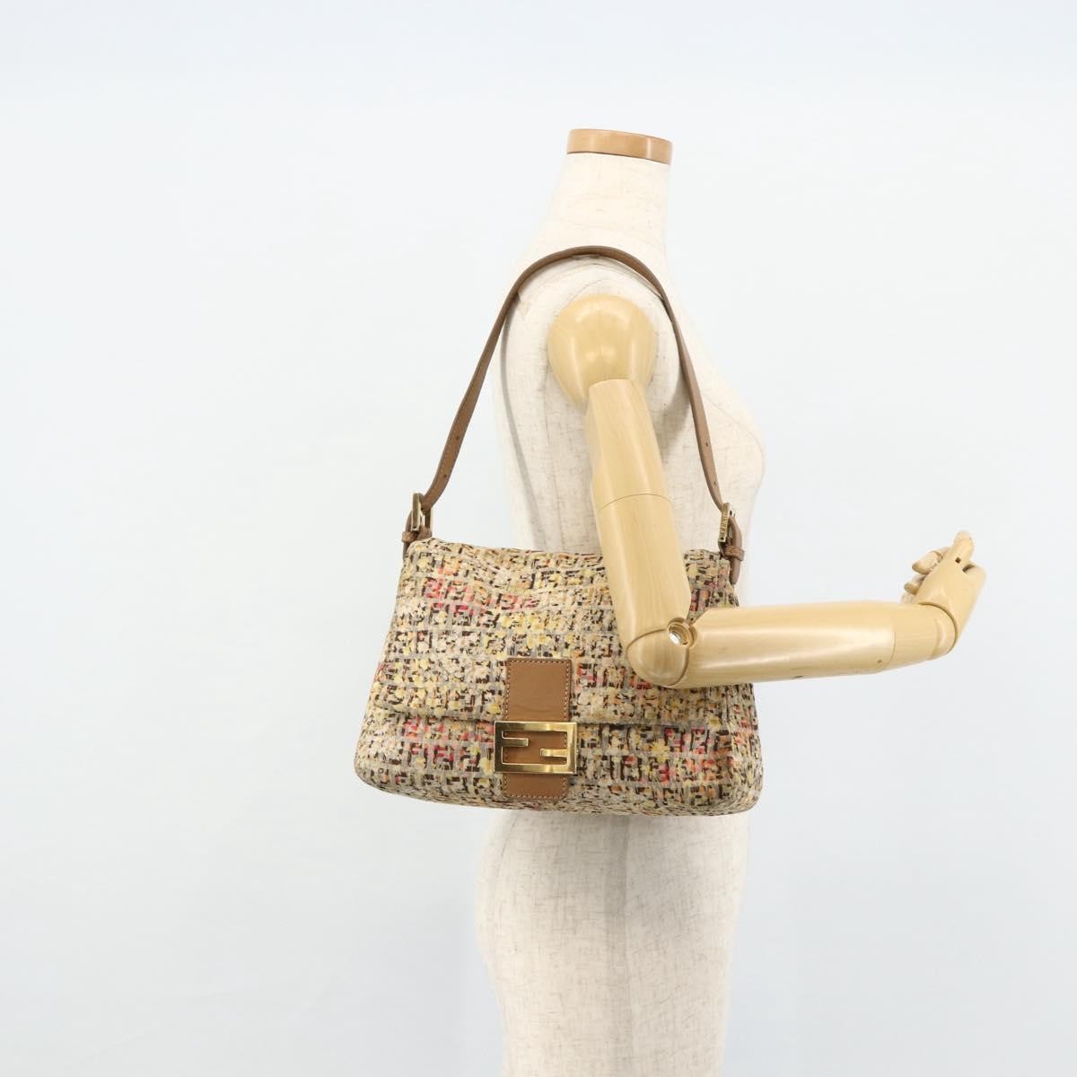 Fendi Mamma Baguette Zucca canvas, Beige, Canvas, Shoulder Bag