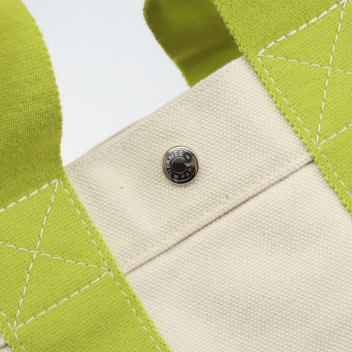 Hermes Bora Bora Tote Toile, WHITE, CANVAS, Tote bag