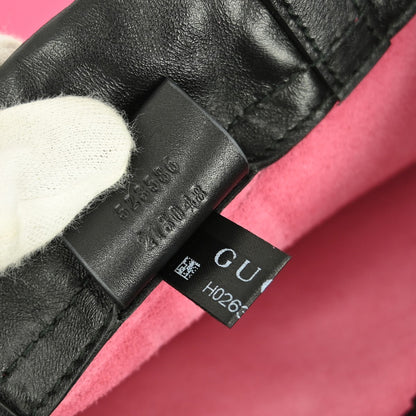 Gucci Logo Drawstring Backpack Printed Leather, PINK, LEATHER, Backpack