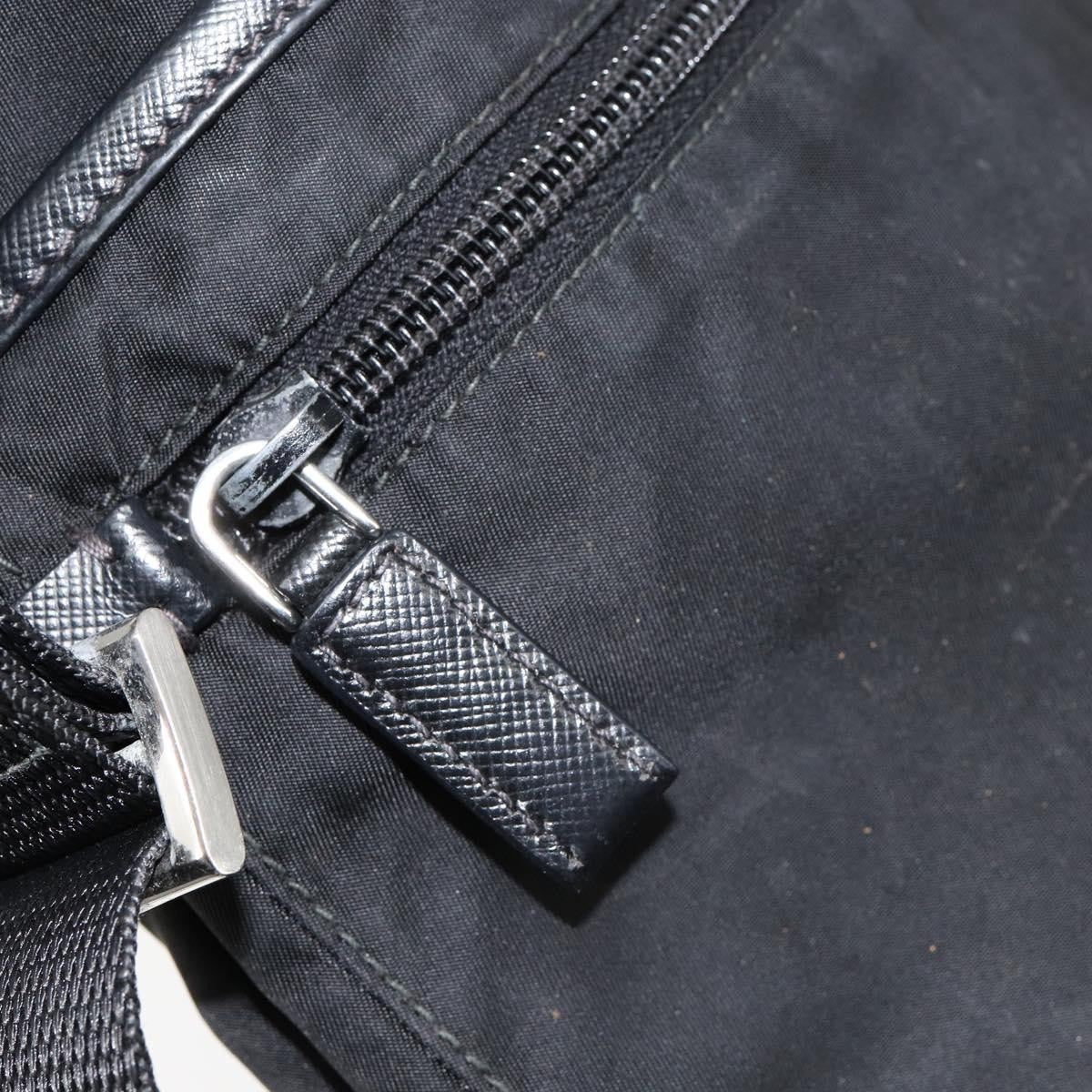 Prada Flat Messenger Bag Tessuto, BLACK, NYLON, Shoulder bag