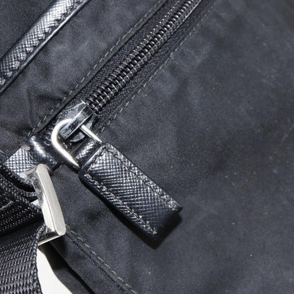Prada Flat Messenger Bag Tessuto, BLACK, NYLON, Shoulder bag