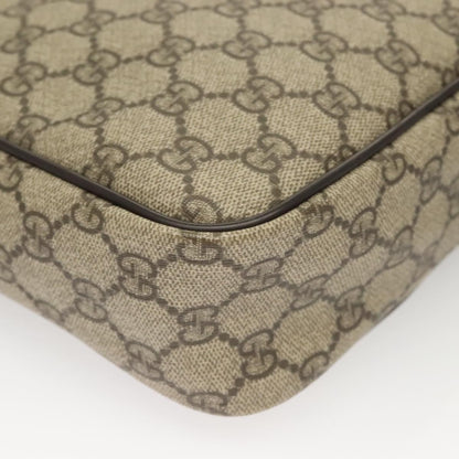 Gucci Front Zip Messenger GG Coated Canvas, BEIGE, CANVAS, Shoulder bag