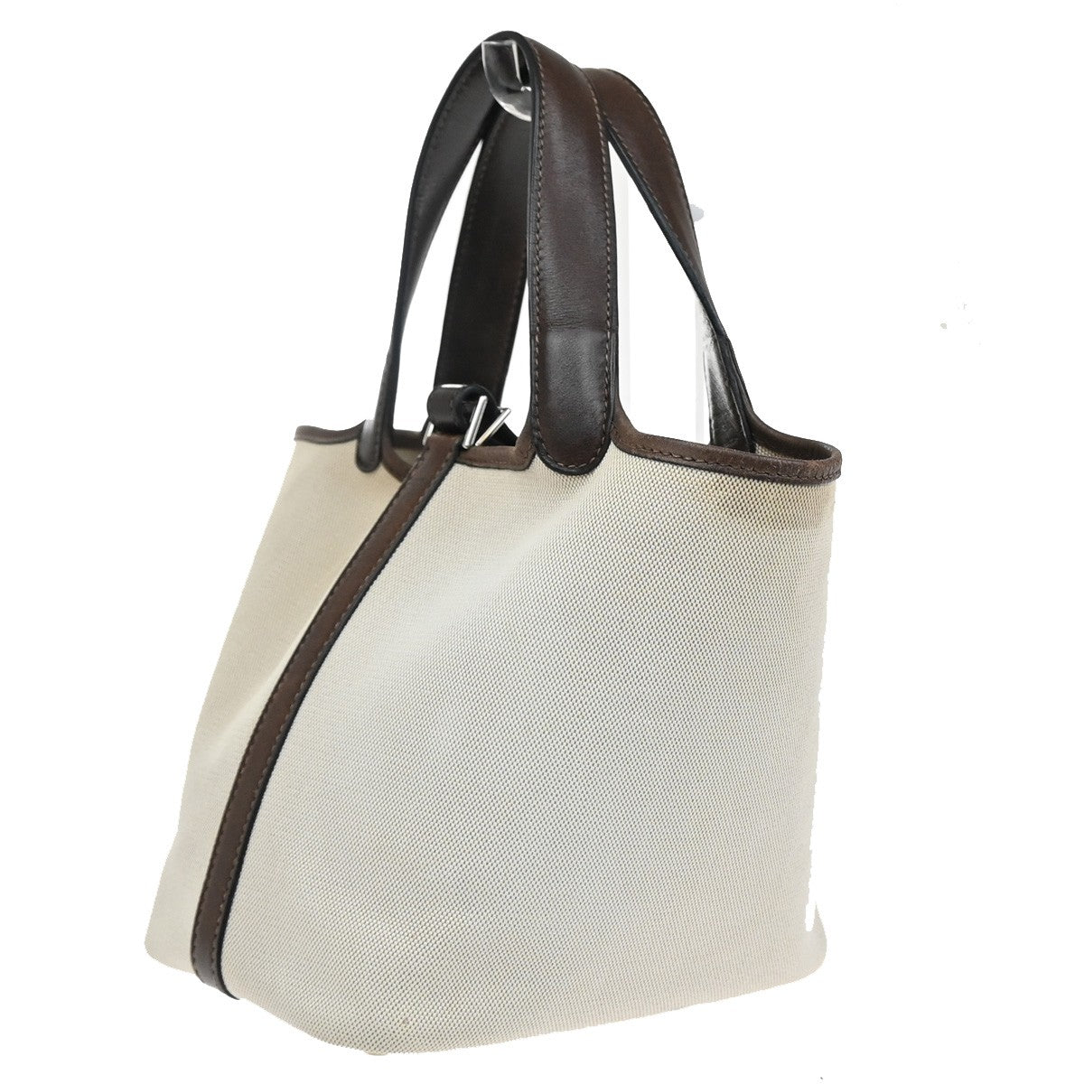 Hermes Picotin Bag Toile and Leather, BEIGE, CANVAS, Handbag