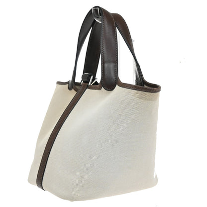 Hermes Picotin Bag Toile and Leather, BEIGE, CANVAS, Handbag