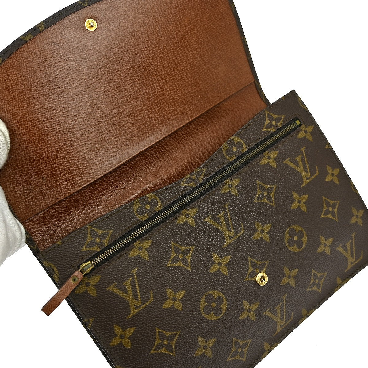 Louis Vuitton Pochette Rabat Monogram Canvas, BROWN, CANVAS, Clutche & pouche