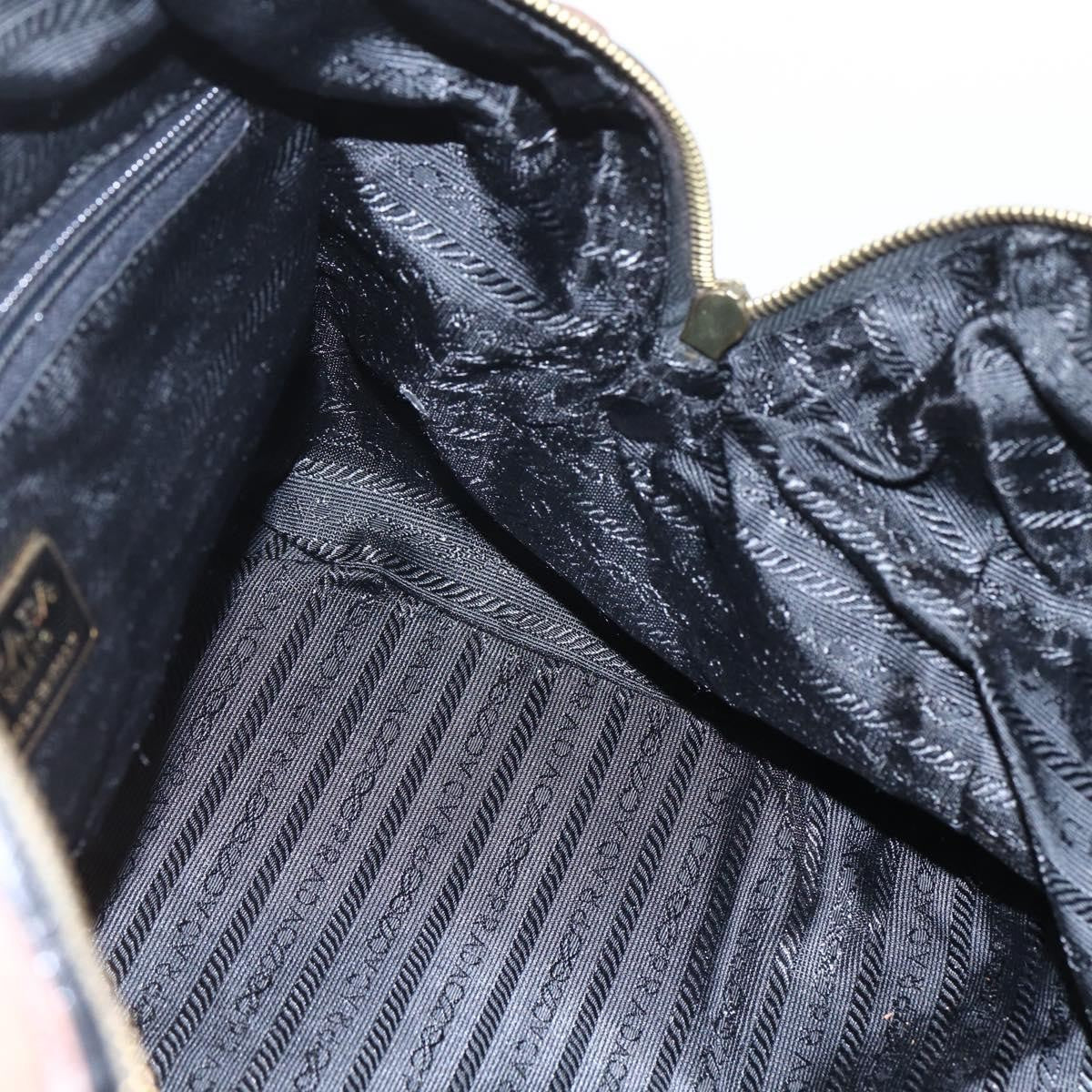 Prada Vintage Chain Handbag Tessuto, BROWN, NYLON, Handbag