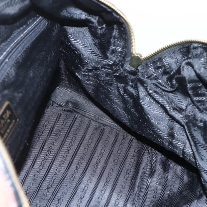 Prada Vintage Chain Handbag Tessuto, BROWN, NYLON, Handbag