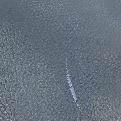 Prada Convertible Shopper Tote Vitello Daino, NAVY, LEATHER, Tote bag