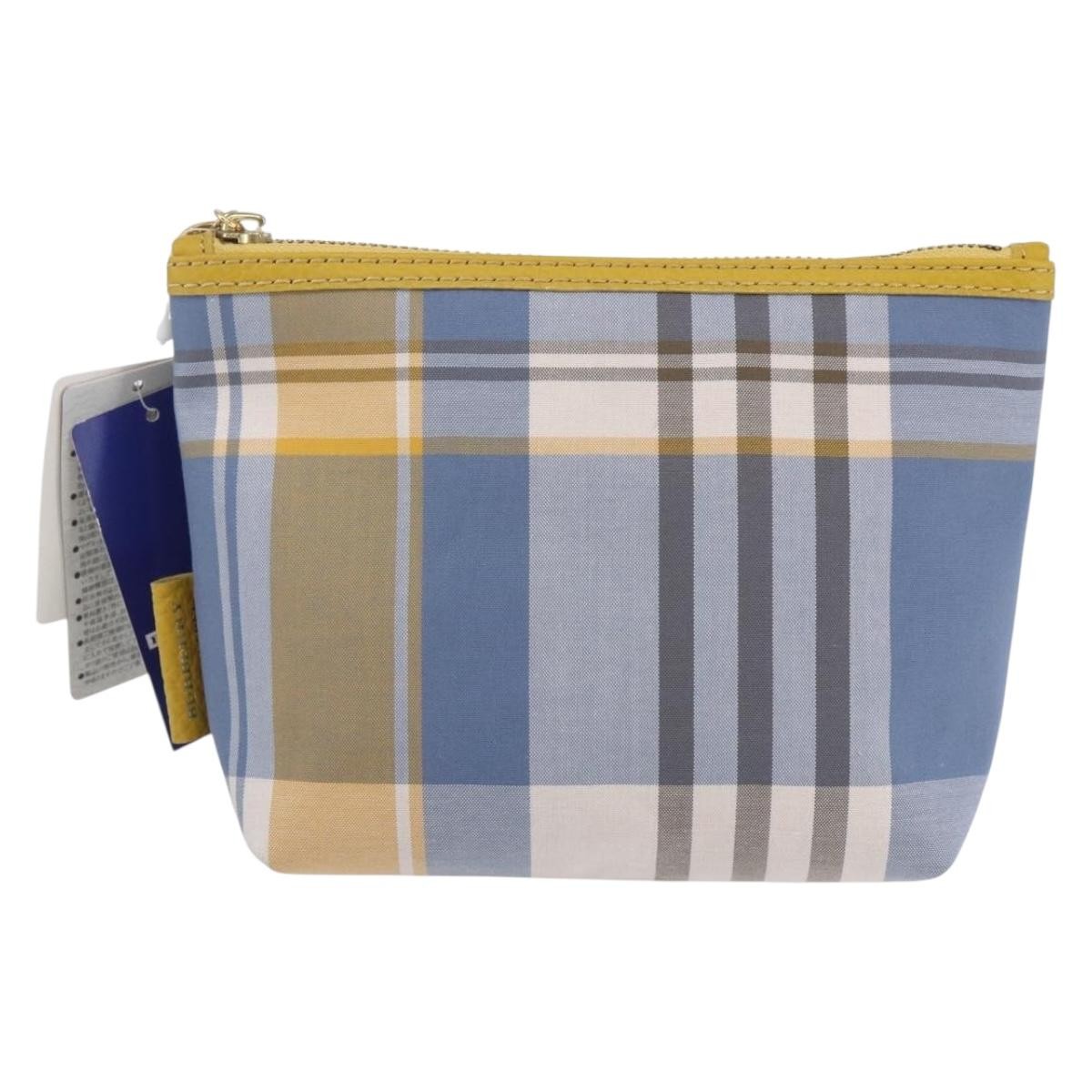 Burberry Nova check Pochette Canvas, BLUE, CANVAS, Clutche & pouche