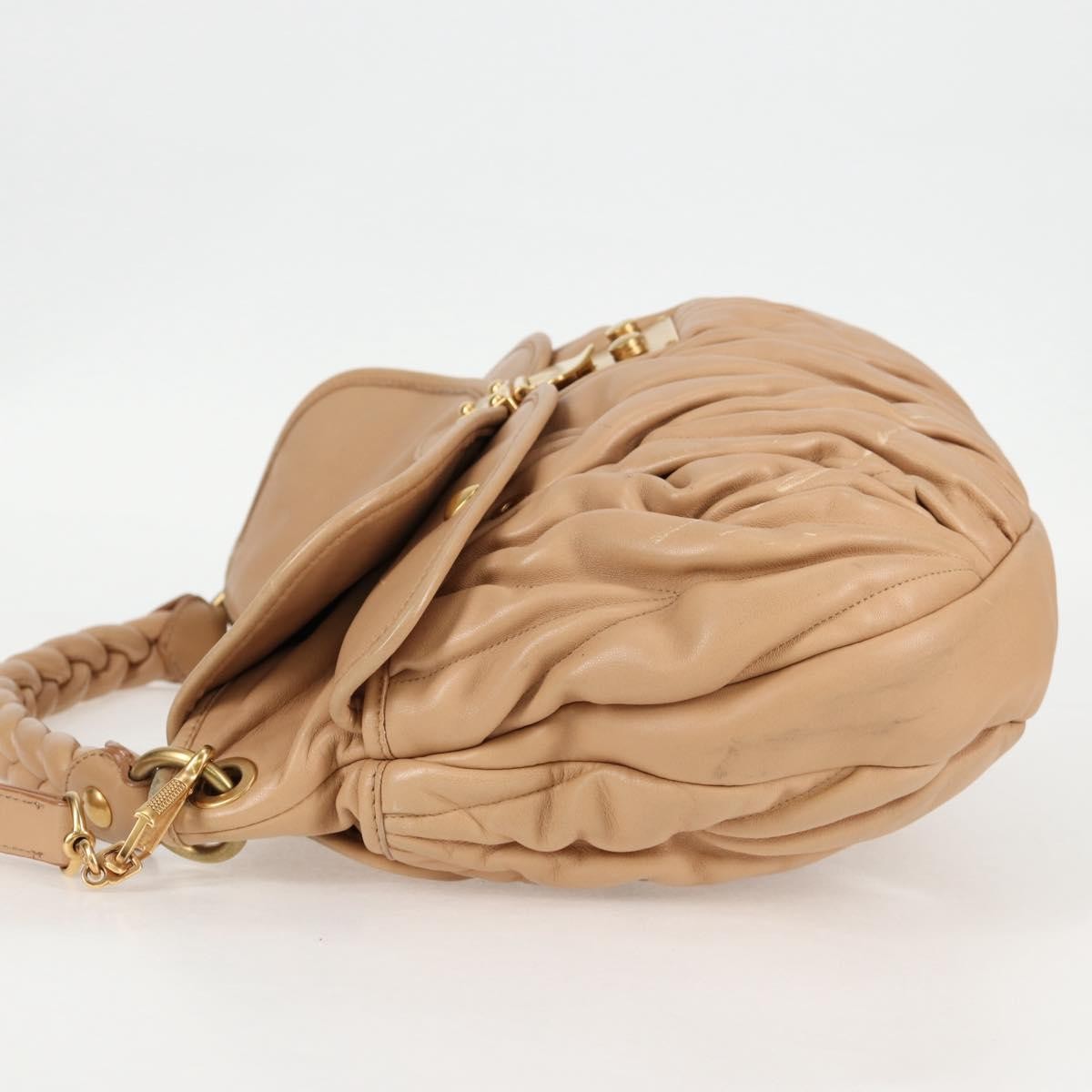 Miu Miu Coffer Convertible Hobo Matelasse Leather, BEIGE, LEATHER, Handbag