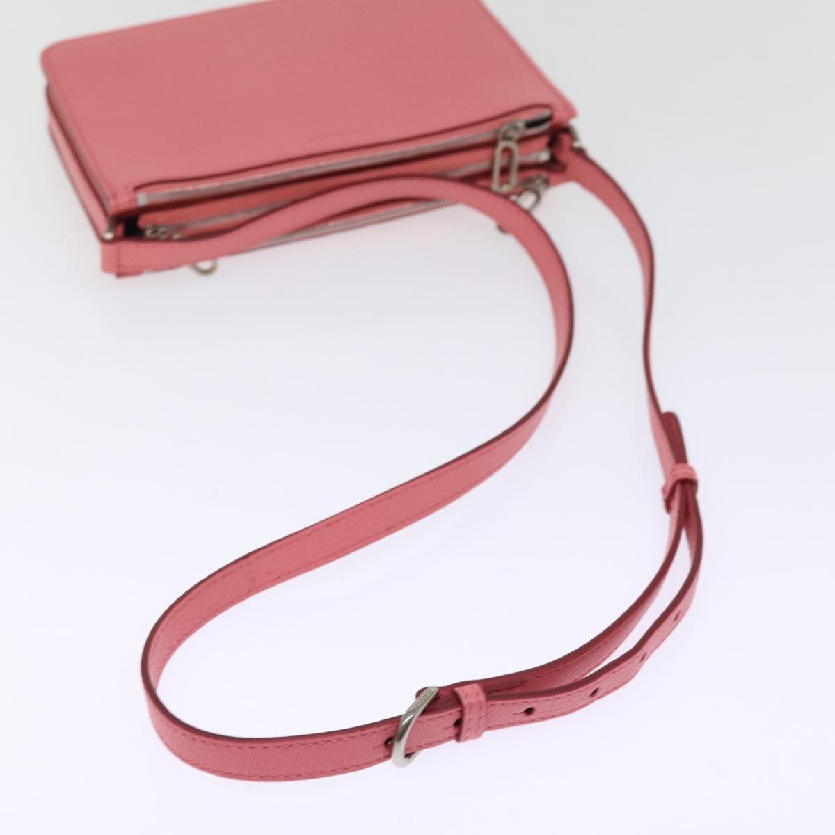 Burberry Penhurst Triple Zip Crossbody Leather, PINK, LEATHER, Shoulder bag