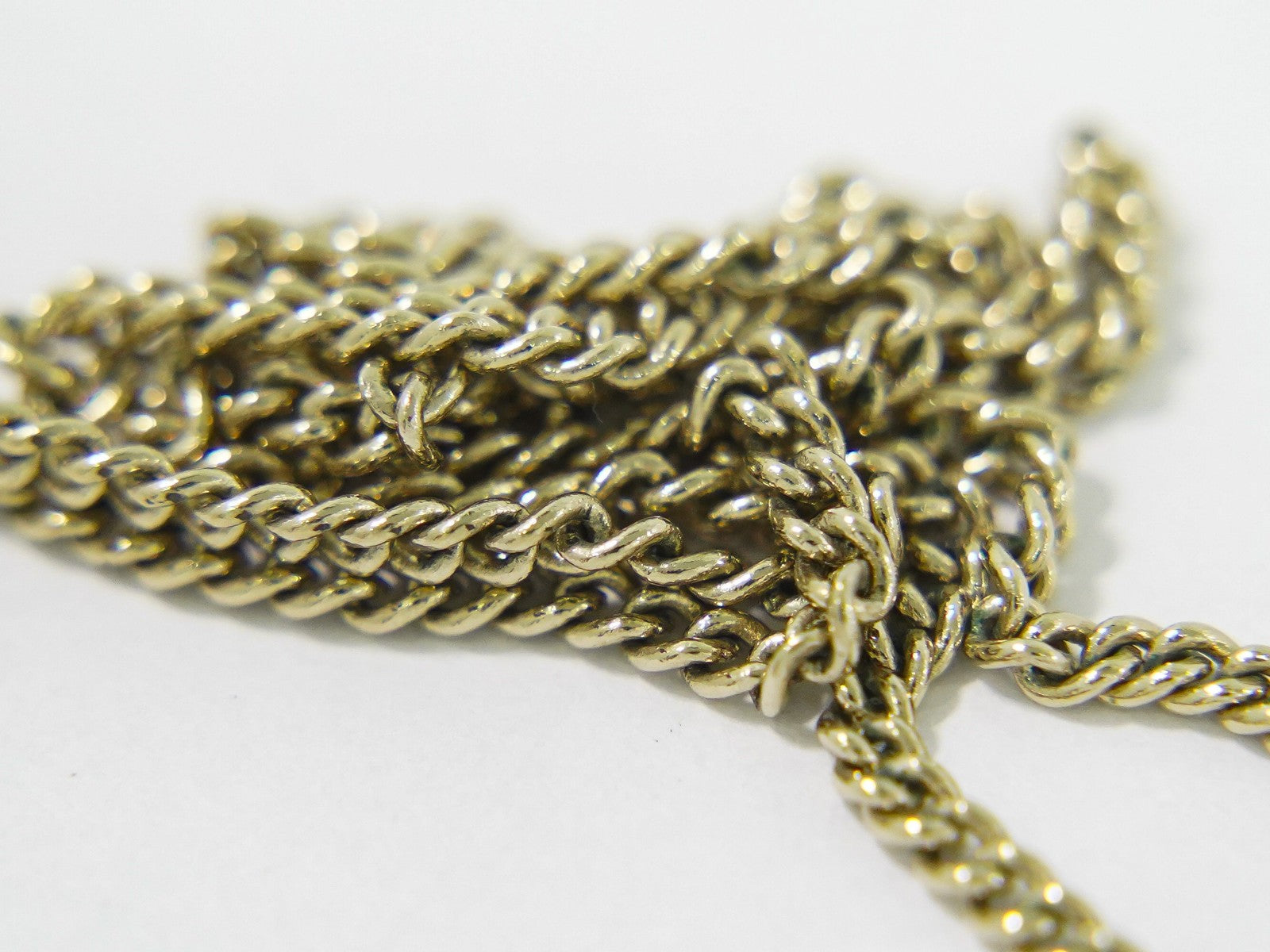 Chanel Vintage CC Pendant Necklace Metal, GOLD, GOLD_PLATED, Necklace