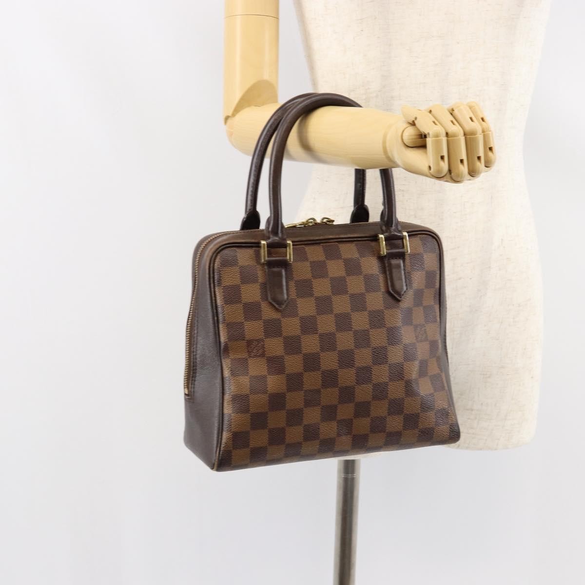 Louis Vuitton Brera Handbag Damier, BROWN, CANVAS, Handbag