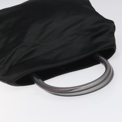Prada Resin Handle Tote Satin, BLACK, SATIN, Tote bag