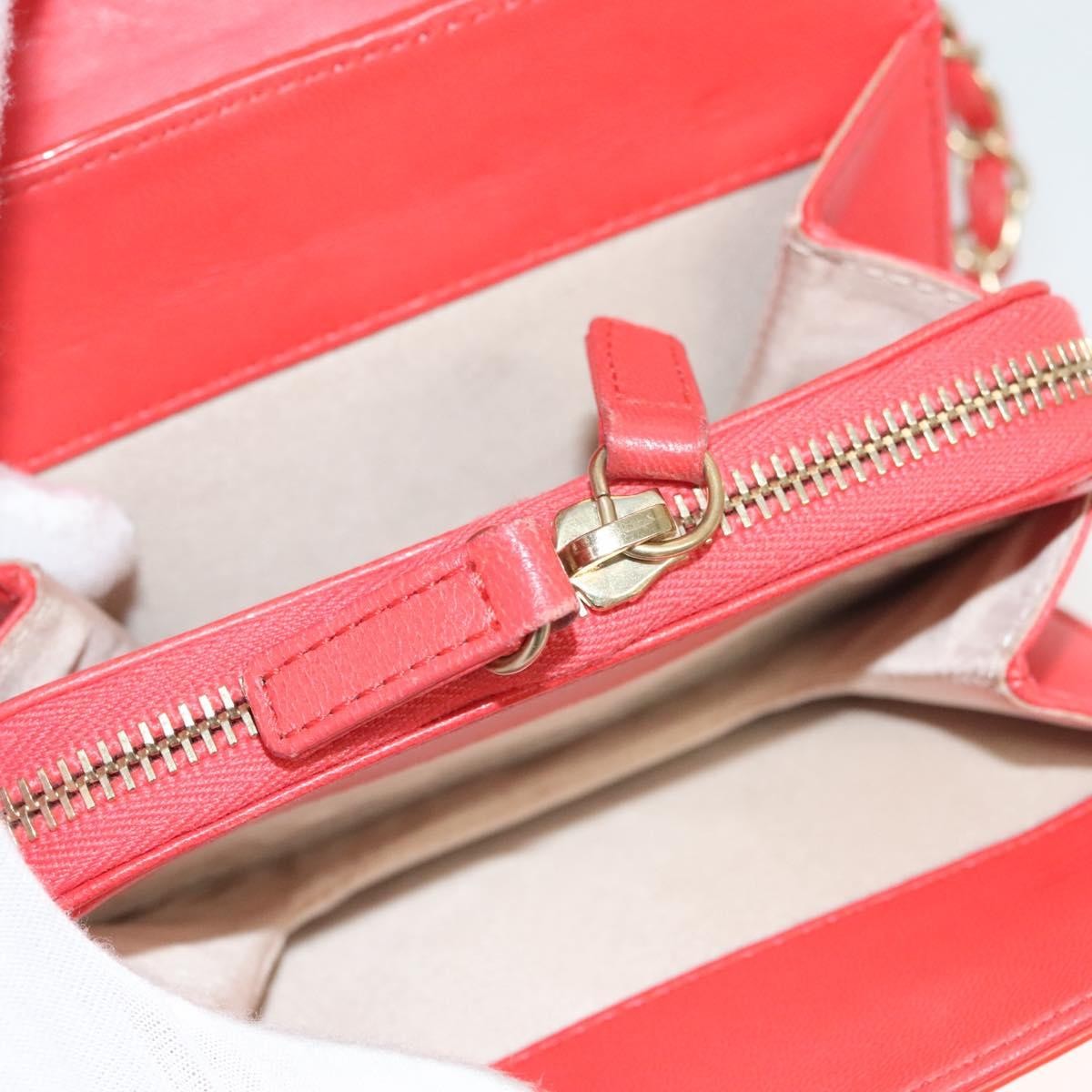 Chanel Reissue 2.55 Square Zip Around Card Holder Wallet Quilted Aged Calfskin, ORANGE, PATENT_LEATHER, Wallets