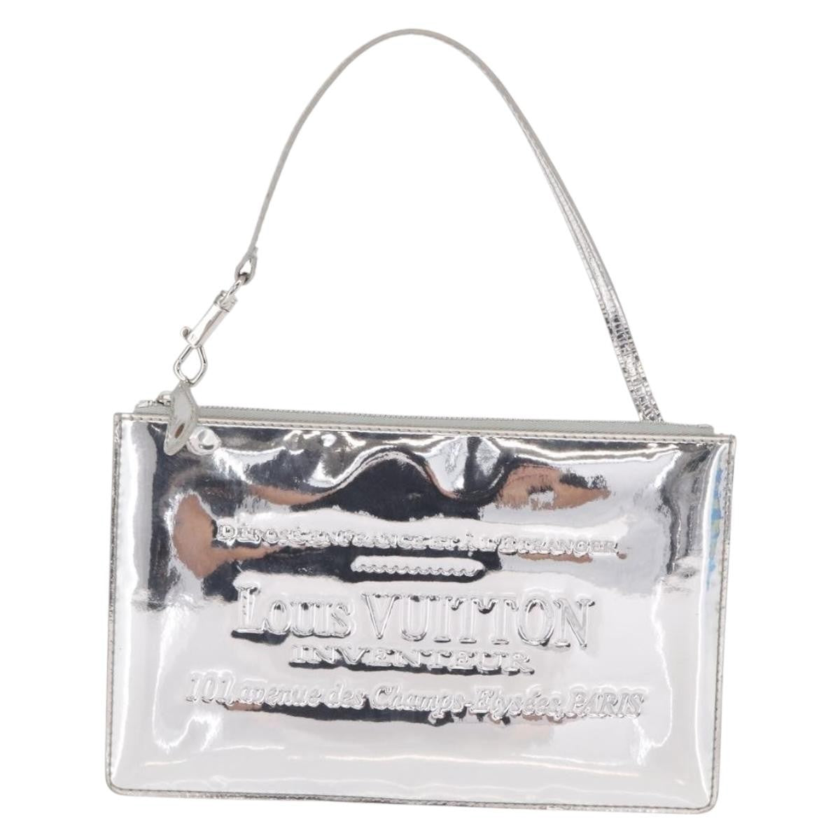 Louis Vuitton Pochette Clutch Monogram Miroir PVC, SILVER, PATENT_LEATHER, Clutche & pouche