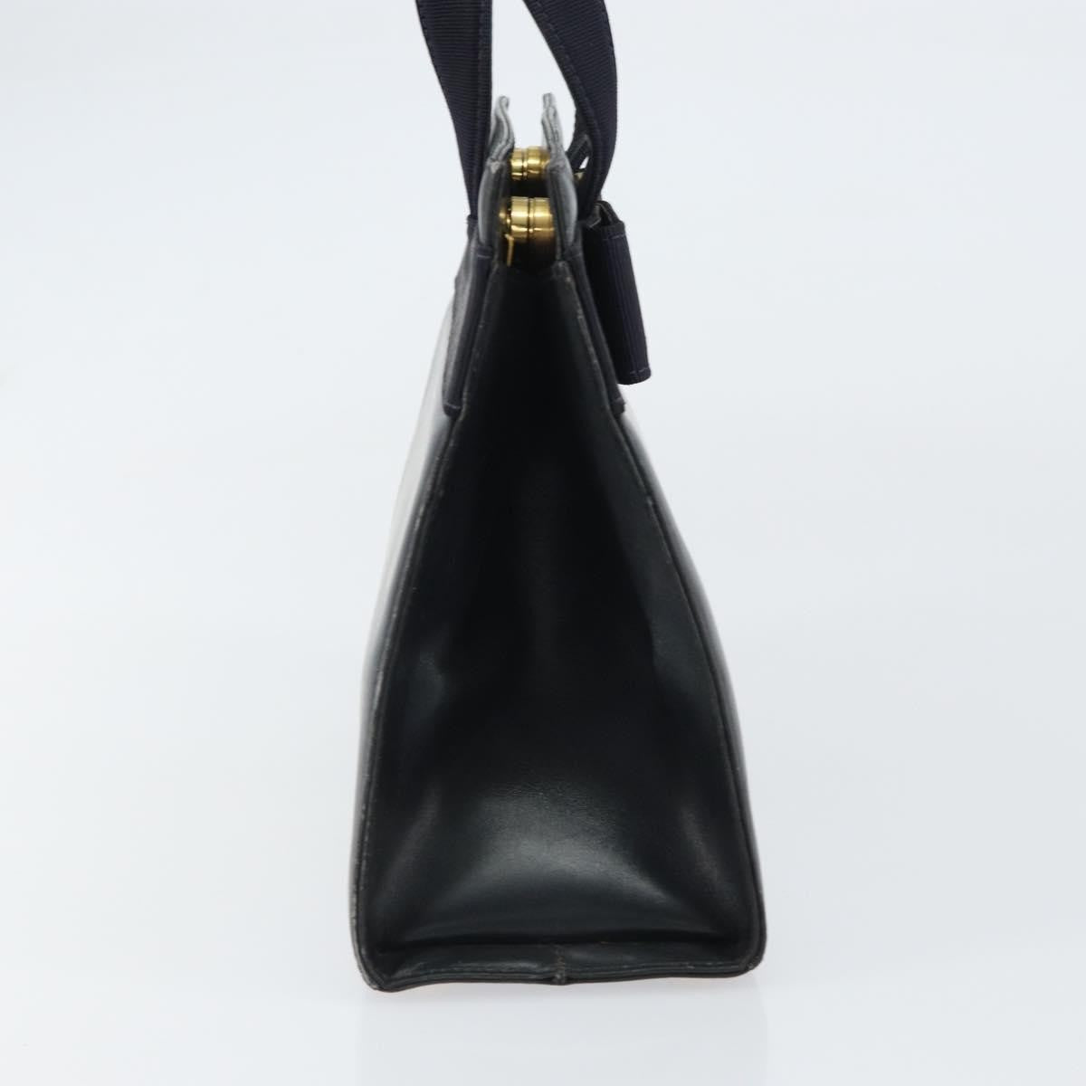 Salvatore Ferragamo Convertible Vara Bow Tote Leather, NAVY, LEATHER, Handbag