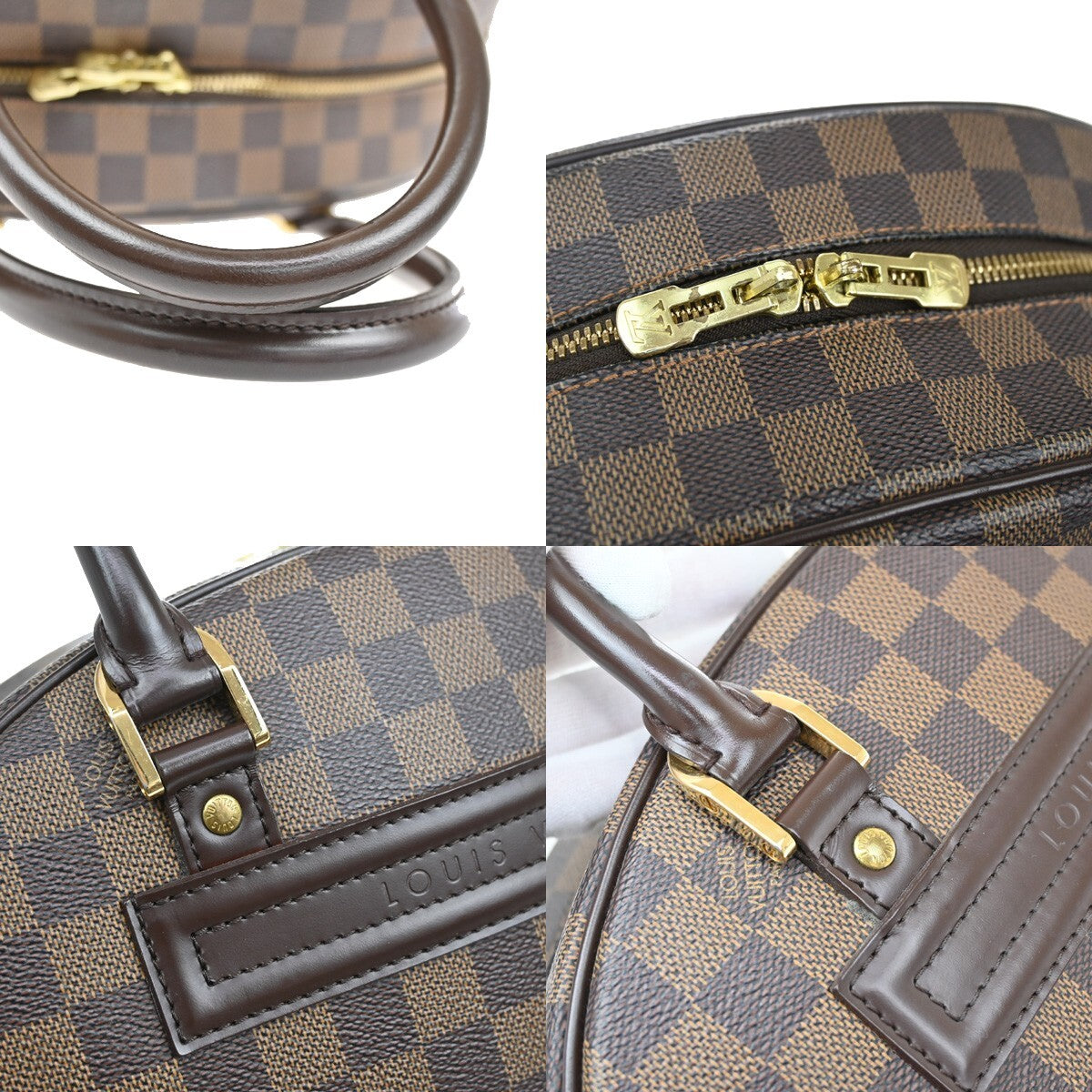 Louis Vuitton Nolita Handbag Damier, BROWN, CANVAS, Handbag