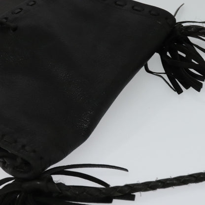 Prada Fringe Flap Crossbody Bag Leather, BLACK, LEATHER, Shoulder bag