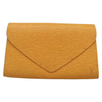 Louis Vuitton Art Deco Clutch Epi Leather, YELLOW, LEATHER, Clutche & pouche