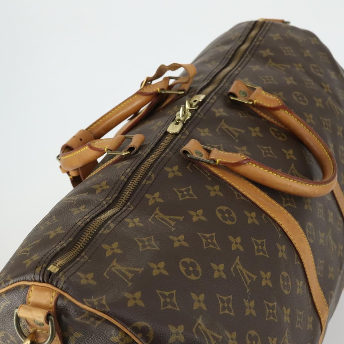 Louis Vuitton Keepall Bandouliere Bag Monogram Canvas, BROWN, CANVAS, Travel bag