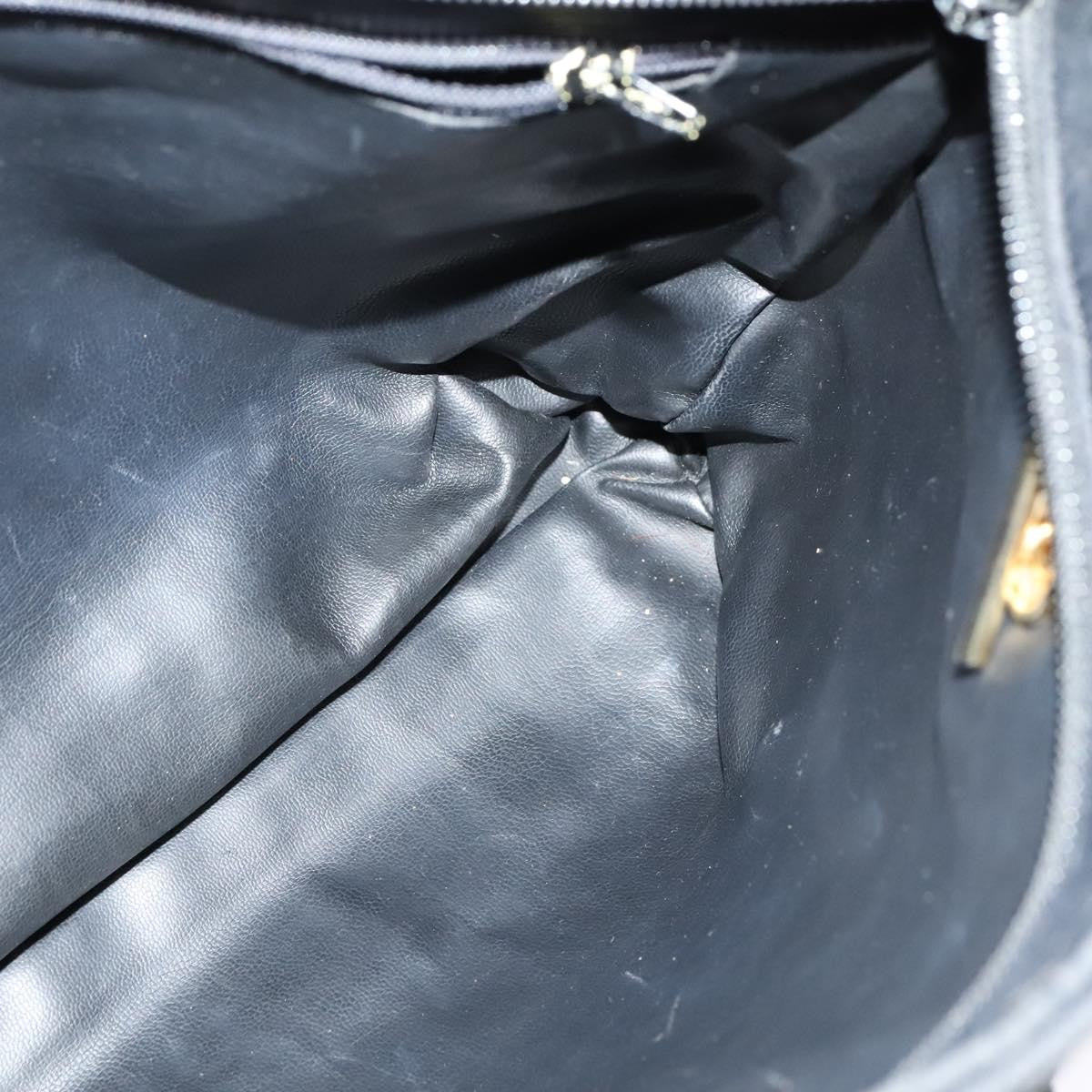 Bally Vintage Chain Shoulder Bag Quilted Leather, BLACK, LEATHER, Shoulder bag