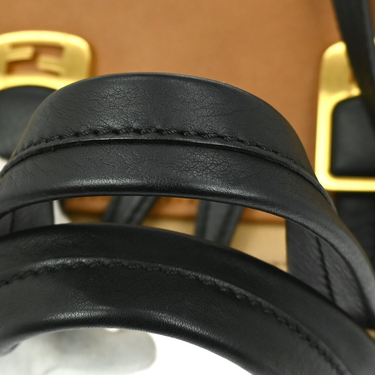 Fendi Chameleon Satchel Leather, BROWN, LEATHER, Handbag