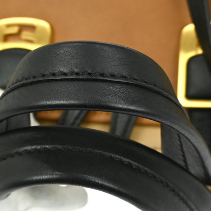 Fendi Chameleon Satchel Leather, BROWN, LEATHER, Handbag