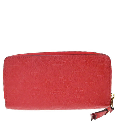 Louis Vuitton Zippy Wallet NM Leather Empreinte, RED, LEATHER, Wallets