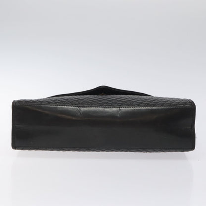 Bally Vintage Handbag Quilted Leather, BLACK, LEATHER, Handbag