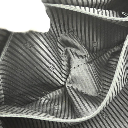 Fendi Chameleon Satchel Patent and Canvas, BLACK, PATENT_LEATHER, Handbag