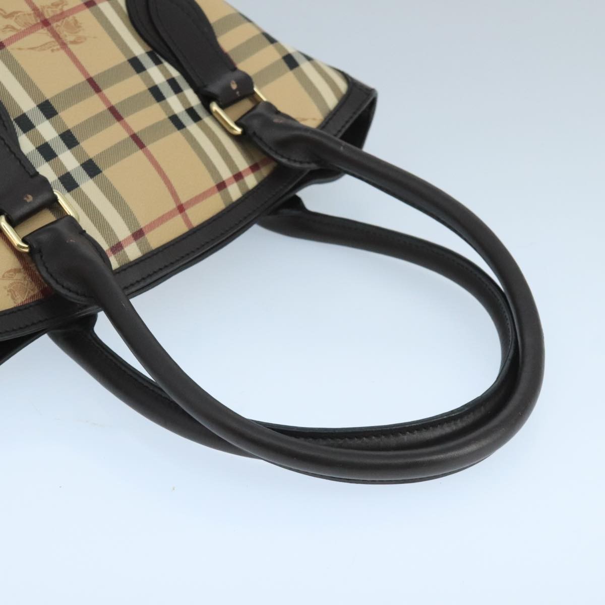 Burberry Newfield Tote Haymarket Coated Canvas, BEIGE, CANVAS, Tote bag