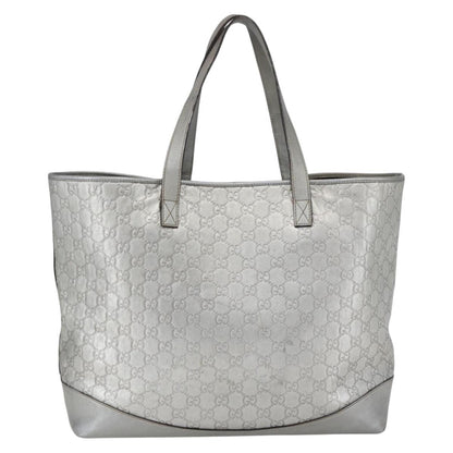 Gucci Plus Tote Guccissima Leather, SILVER, LEATHER, Tote bag