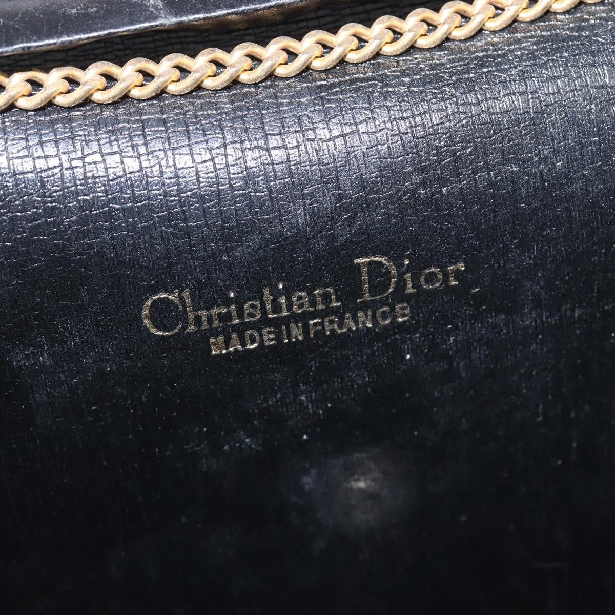 Christian Dior Vintage Honeycomb Flap Crossbody Bag Coated Canvas, BLACK, CANVAS, Clutche & pouche